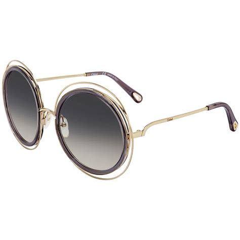 chloe ce120s|Chloe Grey Round Ladies Sunglasses CE120S 731 58 .